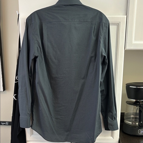 Kenneth Cole Dark Gray Patterned Dress Shirt - Picture 3 of 5